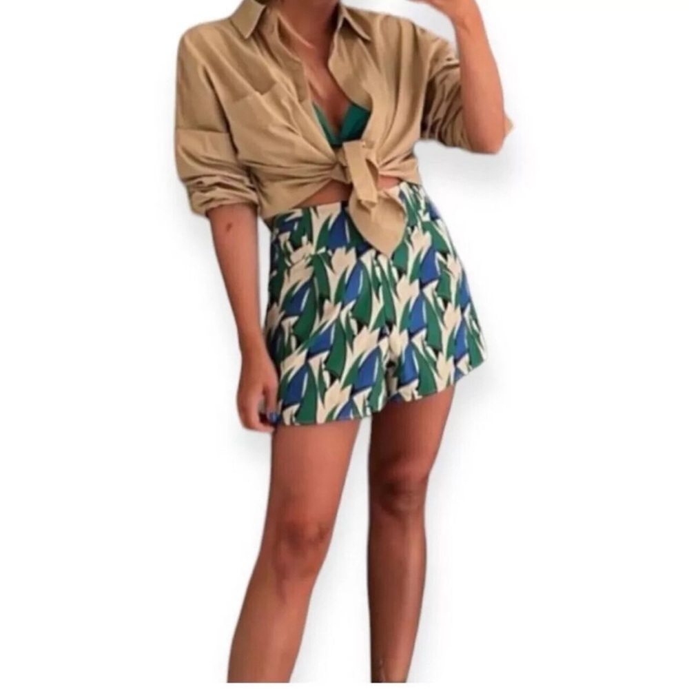 Zara linen blend shorts